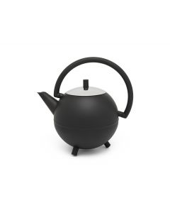 Theepot Duet Design Saturn 1,2L mat zwart