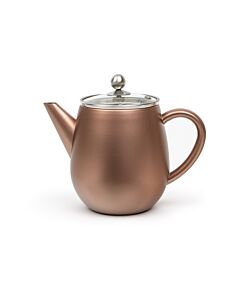 Theepot Duet Eva 1,1L roestbruin