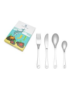 Kinderbestek 4-dlg Zeedieren rvs