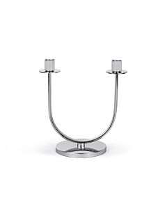 Kandelaar Elana 2-pits zilver kleur