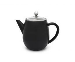 Theepot Duet Eva 1,1L mat zwart