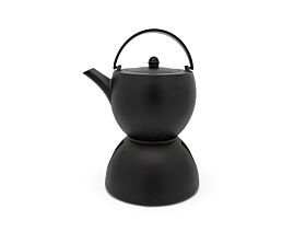 Theeset Sencha 1,2L gietijzer zwart met theelicht