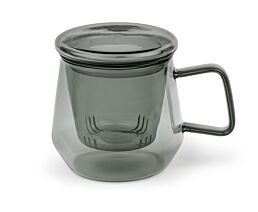 Tea for one Livorno glas zwart 290ml