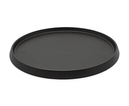 Dienblad rond bamboe zwart Ø35x2cm