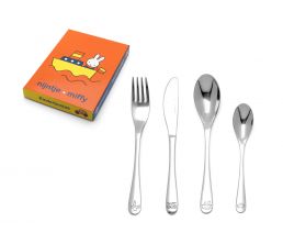 Kinderbestek 4-dlg nijntje voertuigen rvs