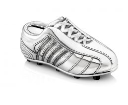 Spaarpot Voetbalschoen mini zilver kleur