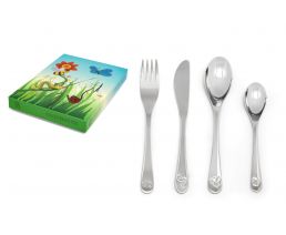 Kindercouvert 4-dlg Natuurvriendjes rvs