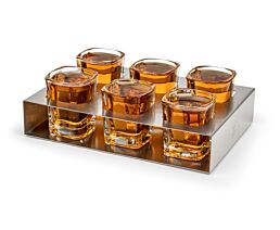 Shotglazen met tray s/6